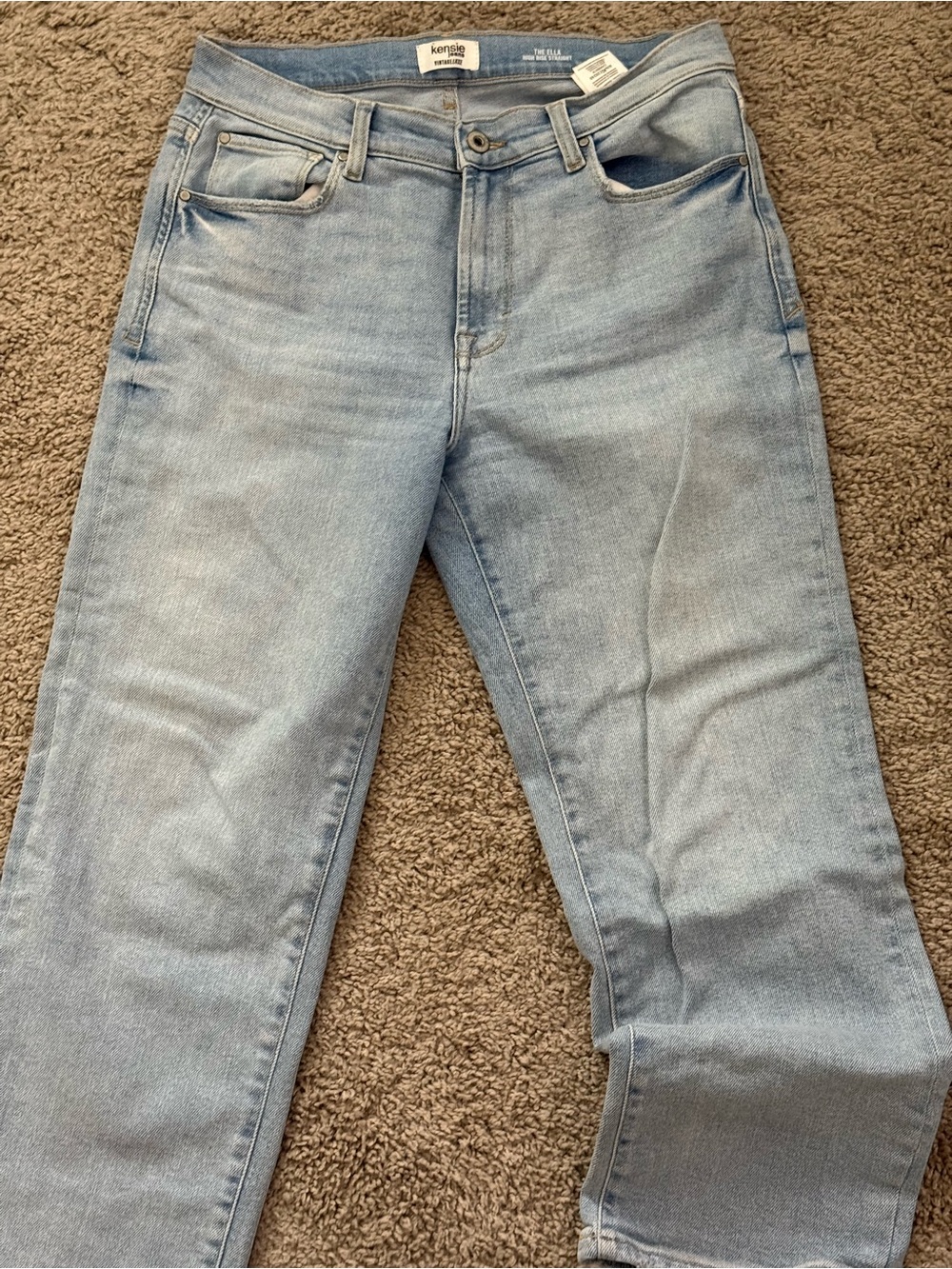kensie Women's Light Blue Straight Leg Jeans